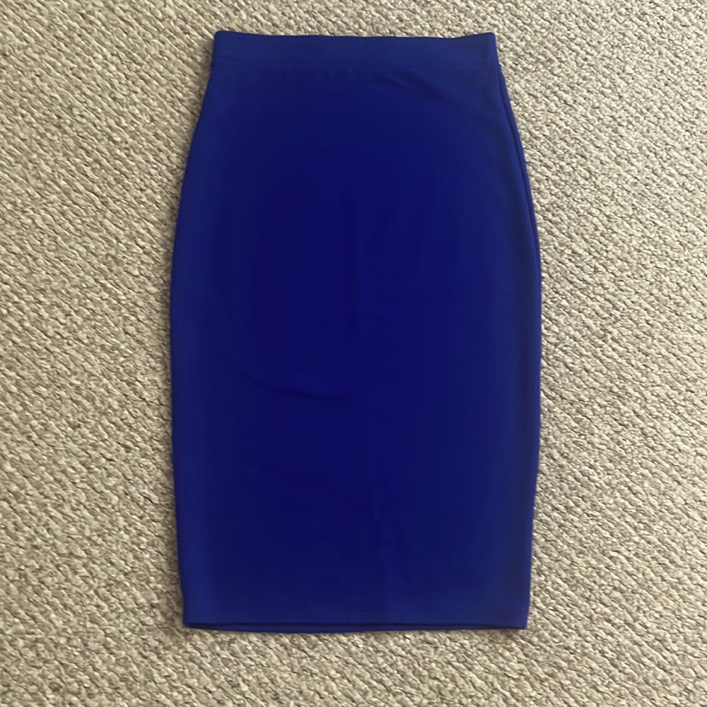 Cobalt Blue Midi Skirt